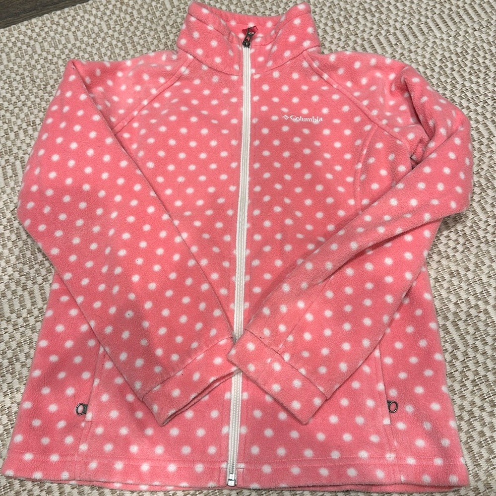 Columbia Girls Polka Dot Benton Fleece Size XL 14/16